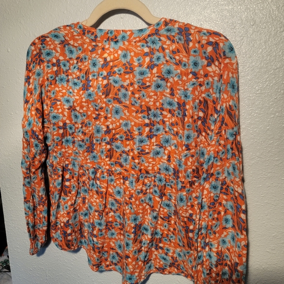 Burnt Orage Floral Top - Picture 2 of 6